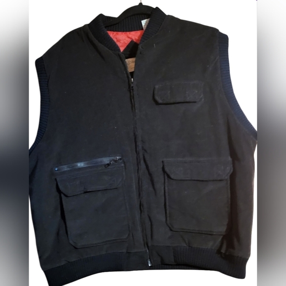 St. John's Bay Other - Vintage St. John's Bay Brown Cotton Corduroy Zip Up Vest Size XL